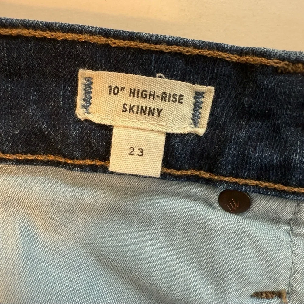 Madewell women’s 5 pocket skinny jeans 10” high rise size 23 stretch y2k - Picture 5 of 8